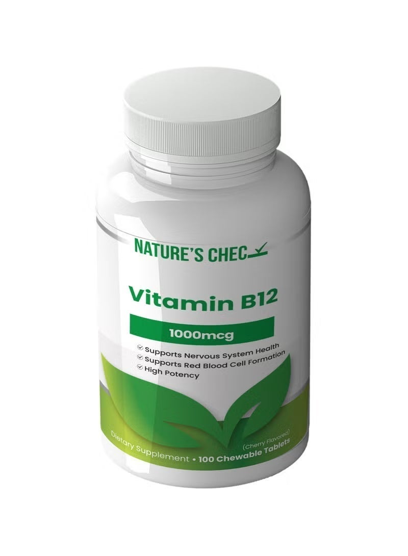 NATURE'S CHEC VITAMIN B12 1000MCG CHEWABLE TABLETS 100'S - Image 1